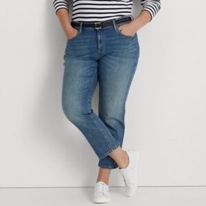 RALPH LAUREN Relaxed Tapered Ankle Jean Color Rangeland Wash Size: 16W